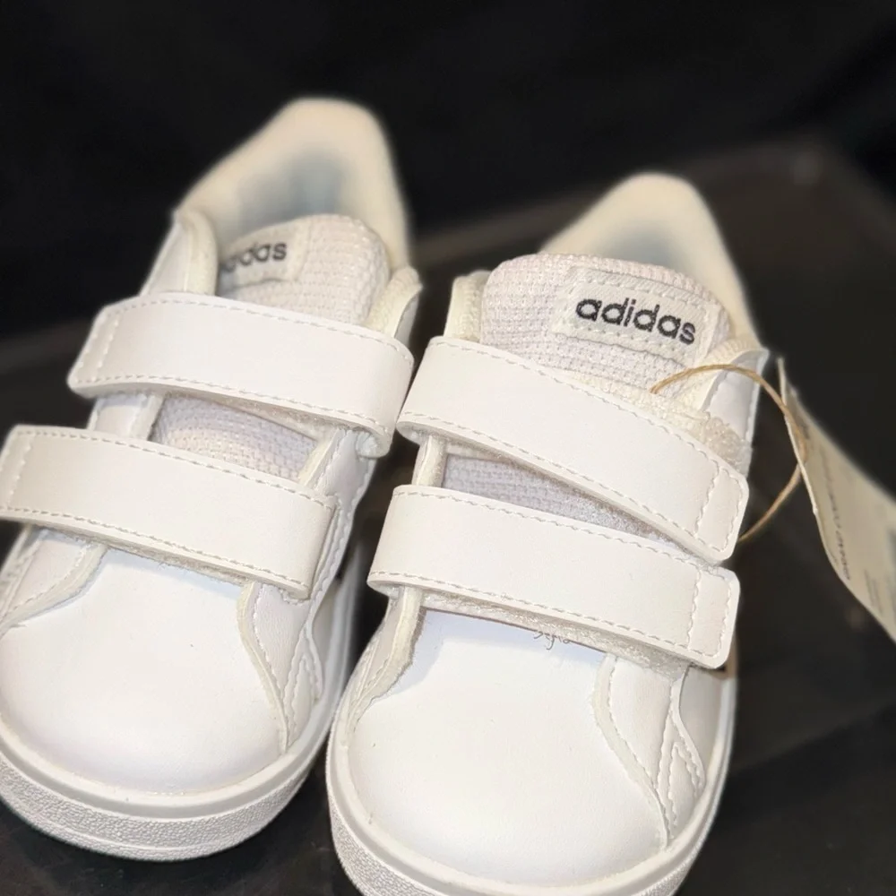 Adidas baby White Black Velcro Strap Sneakers - Picture 12 of 12